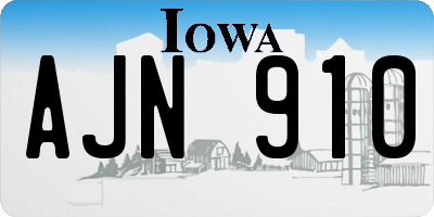 IA license plate AJN910