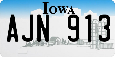 IA license plate AJN913
