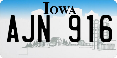 IA license plate AJN916