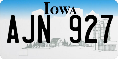 IA license plate AJN927