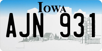 IA license plate AJN931