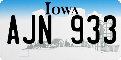 IA license plate AJN933