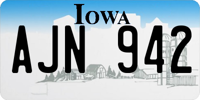 IA license plate AJN942