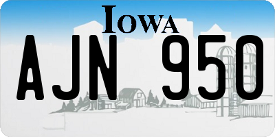 IA license plate AJN950