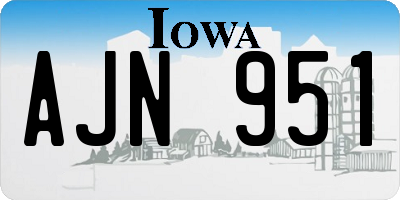 IA license plate AJN951