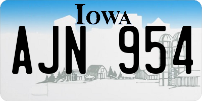 IA license plate AJN954