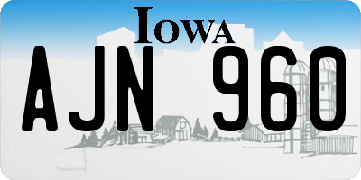 IA license plate AJN960