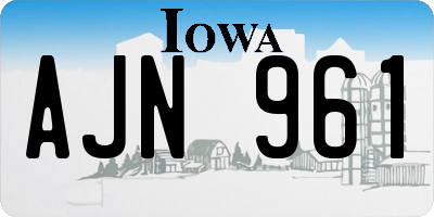 IA license plate AJN961