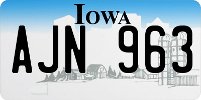 IA license plate AJN963