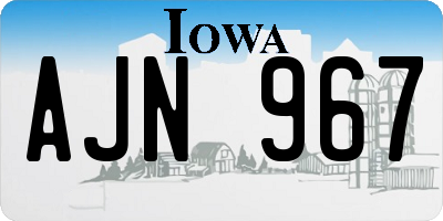 IA license plate AJN967