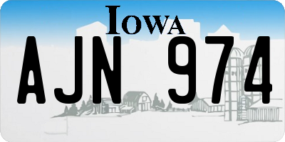 IA license plate AJN974