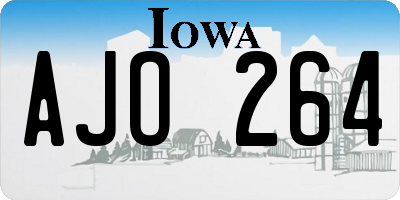 IA license plate AJO264