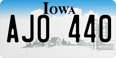 IA license plate AJO440