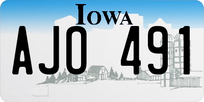 IA license plate AJO491