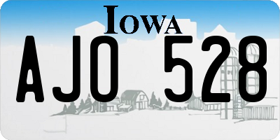 IA license plate AJO528