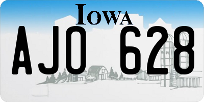 IA license plate AJO628