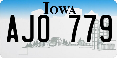 IA license plate AJO779