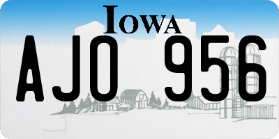 IA license plate AJO956