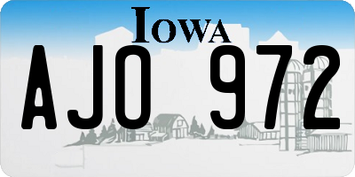IA license plate AJO972