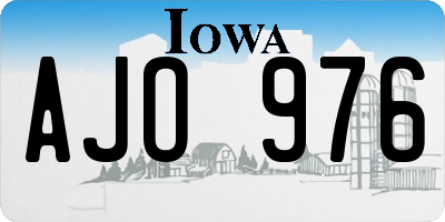 IA license plate AJO976