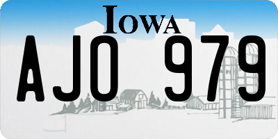 IA license plate AJO979