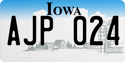 IA license plate AJP024