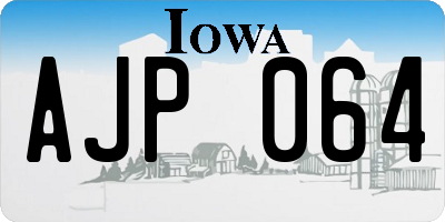 IA license plate AJP064