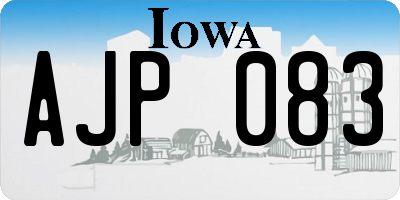 IA license plate AJP083