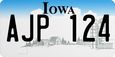 IA license plate AJP124