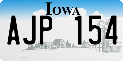 IA license plate AJP154