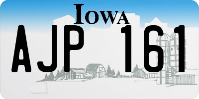 IA license plate AJP161