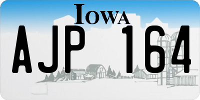 IA license plate AJP164