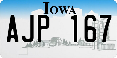 IA license plate AJP167
