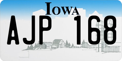 IA license plate AJP168