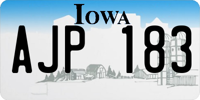 IA license plate AJP183