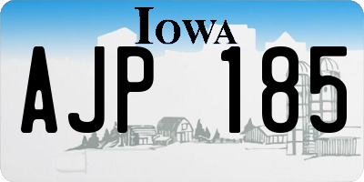 IA license plate AJP185