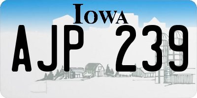 IA license plate AJP239