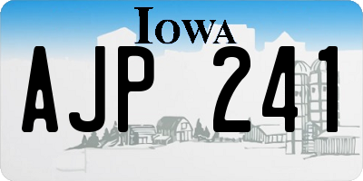 IA license plate AJP241