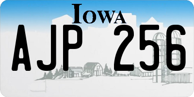 IA license plate AJP256