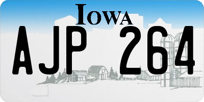 IA license plate AJP264