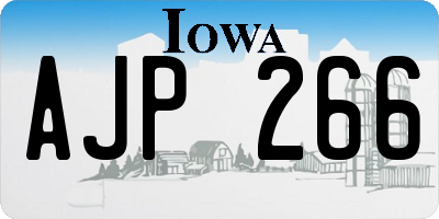 IA license plate AJP266