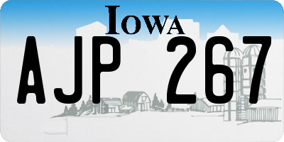 IA license plate AJP267