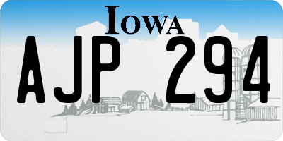 IA license plate AJP294
