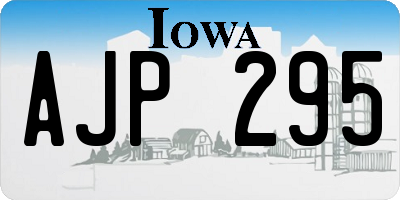 IA license plate AJP295