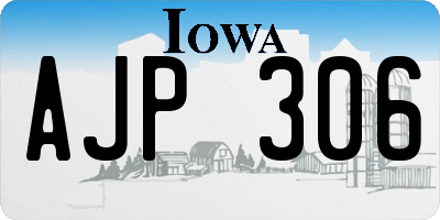IA license plate AJP306