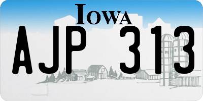 IA license plate AJP313