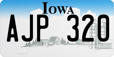 IA license plate AJP320