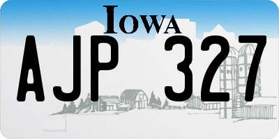 IA license plate AJP327