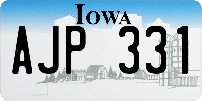 IA license plate AJP331