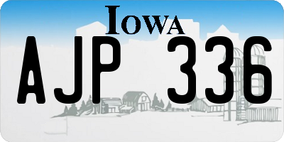 IA license plate AJP336